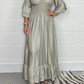 Silk Frill Maxi Dress