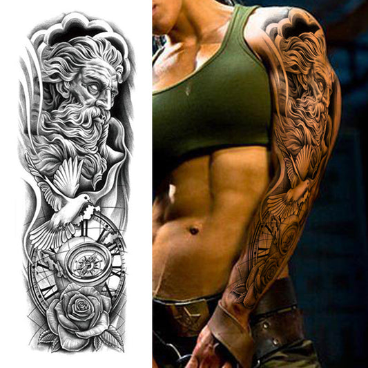 Viking Sail Full Arm Sleeves Temporary Tattoos 17x48cm