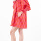 Ruffle Neck Puffy Sleeves Dress