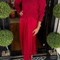 Women Inner Dress + Knitted Pleated Top Casual Suit