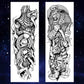 4 Sheets Full Arm Leg Extra Large Temporary Tattoos, Owl Snake Skull God Medusa Poseidon Anubis Horus Lion Eagle Egypt