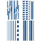 4 Sheets Semi-Permanent Tattoo Line Dots Arrow