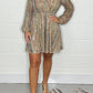 Multi Sequin Cross Over Front Dress