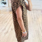 Leopard Scallop Hem Dress