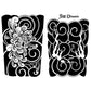 2 Sheets Black Flower Thunder Half Arm Semi-Permanent Tattoo
