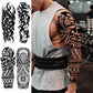 Full Arm Sleeve Maori Temporary Tattoos Realistic Thorns Totem Waterproof Tattoo Stickers Arm Body