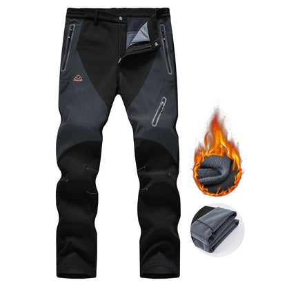 🏆LAST DAY SALE 50% OFF!!🔥Men's Waterproof Winter Trousers with Fleece Lining Cargo Pants