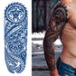 4 Sheets Metalic Tribe Semi Permanent Full Arm Sleeves Tattoo Lasts 15 Days