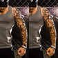 4 Sheets Full Arm Leg Extra Large Temporary Tattoos, Owl Snake Skull God Medusa Poseidon Anubis Horus Lion Eagle Egypt