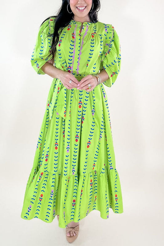 Mod Floral Vine Mini Dress