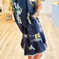 Floral Flounce Hem Pocket Dress