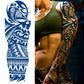 4 Sheets Metalic Tribe Semi Permanent Full Arm Sleeves Tattoo Lasts 15 Days