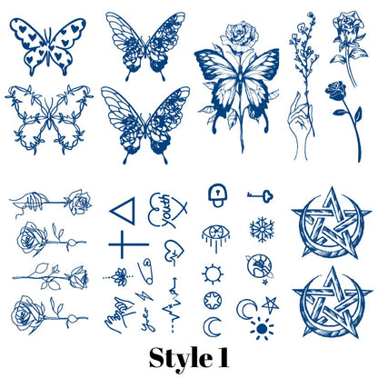 8 Sheets Semi-Permanent Small Tattoo Stickers