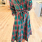Casual Plaid Belt Dress