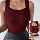 Women's U Neck Thermal Tank Tops with Built-In Bra