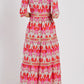 Candy Pockets Contrasting Tiers Maxi Dress