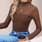 Turtle Neck Long Sleeve Shapewear Bodysuit