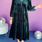 Casual Velvet Long Sleeve Dress