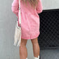Long Sleeve Pink Downtown Denim Shirt Dress