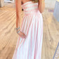 Stripe Strapless Maxi Dress
