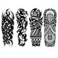 Full Arm Sleeve Maori Temporary Tattoos Realistic Thorns Totem Waterproof Tattoo Stickers Arm Body