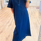 Casual Denim Pocket Midi Dress