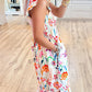 Scallop Shoulder Strap Floral Dress