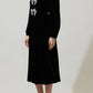 Bow Velvet Midi Dress