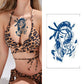 4 Sheets Japanese Chinese Woman Semi-Permanent Tattoo Sword