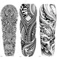 3 Sheets Bone Metal Totem Tribe Full Arm Sleeves