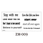 10 Sheets Small English Letter Waterproof Temporary Tattoo