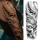 3 Sheets Bone Metal Totem Tribe Full Arm Sleeves
