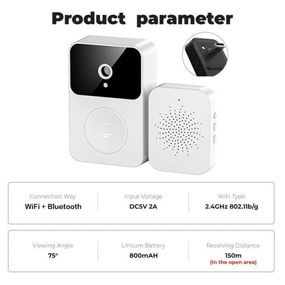 📢📢70 %  OFF !! ⏰Smart WiFi Video Doorbell