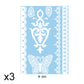Elegant White Lace Tattoo Stickers 3 PCS Set