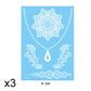 Elegant White Lace Tattoo Stickers 3 PCS Set