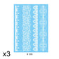 Elegant White Lace Tattoo Stickers 3 PCS Set