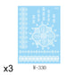 Elegant White Lace Tattoo Stickers 3 PCS Set