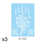 Elegant White Lace Tattoo Stickers 3 PCS Set