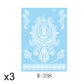 Elegant White Lace Tattoo Stickers 3 PCS Set