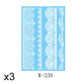 Elegant White Lace Tattoo Stickers 3 PCS Set
