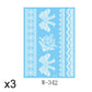 Elegant White Lace Tattoo Stickers 3 PCS Set
