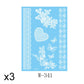 Elegant White Lace Tattoo Stickers 3 PCS Set