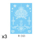 Elegant White Lace Tattoo Stickers 3 PCS Set