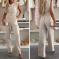 Women's Sleeveless Draped Neck Jumpsuit