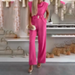 Women's Sleeveless Draped Neck Jumpsuit